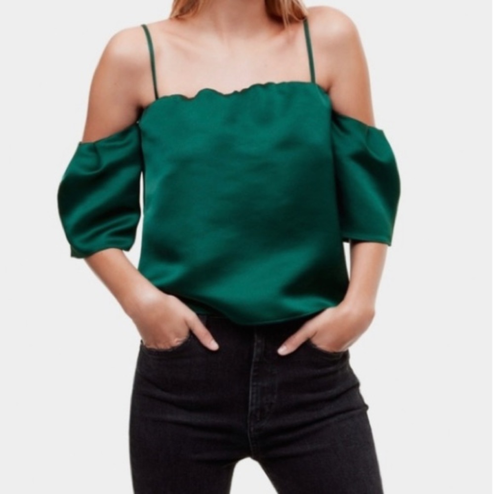 NWT - Black Aritzia Cold Shoulder Blouse